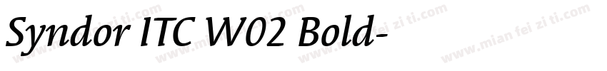 Syndor ITC W02 Bold字体转换